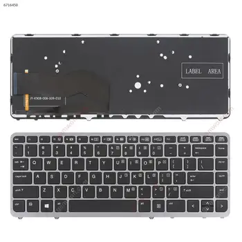 USA Uus Asendamine Klaviatuur HP EliteBook 840 G1 850 G1 840 G2 850 G2 Sülearvuti Hall Raam Musta Klahvi, koos Taustavalgustusega NR Pointer