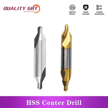 10tk Kvaliteedi Brt HSS Center Drill Bit 60 Kraadi Countersinks Nurk Natuke Metalli Drill Bit HSS titaan spiraal Center drill Protsess
