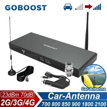 GOBOOST Signal Booster Auto 70dB Kõrge Saada 2G+3G+4G Mobiilsidevõrgu Võimendi LTE 700 800 850 900 1800 2100 MHz Võrgu Repeater Komplekt