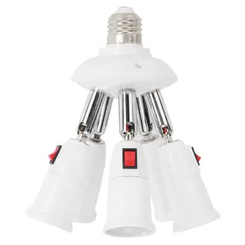 E27 Splitter 2/3/4/5 Pead Lamp Base Reguleeritav LED Lamp Omanik Adapter Converter Pesa Kvaliteetne Lamp Pirn Omanik