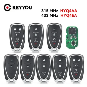 KEYYOU Auto Remote Keyless Entry 315/434Mhz Jaoks Chevrolet Camaro Cruze Malibu 2016-2020 Säde Serveri Võti Fob HYQ4EA/HYQ4AA ID46