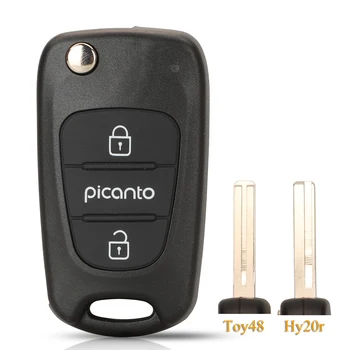 jingyuqin 3 Nööpi Remote Auto Key Shell Puhul Kia Rio 3 Picanto Ceed Cerato Sportage 2 Pr 3 Pr, 5 Pr Hing