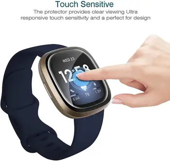 2tk Unthin Pehme TPU HD Selge kaitsekile Jaoks Fitbit Vastupidi 3/Mõttes Smart Watch Full Screen Protector Kaas Fitbit Versa3