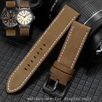 Asendada Timex T49905 T49963 Sarja naturaalsest Nahast Rihm Retro Trend Matt Lehma Nahk Watchband 20mm