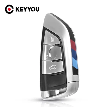 KEYYOU Smart Kaardi Asendamine Auto Remote Key Shell Puhul, BMW 1 2 7 Seeria X1 X5 X6 X5M X6M F Klassi Võti, Sisestage Tera Fob Kate