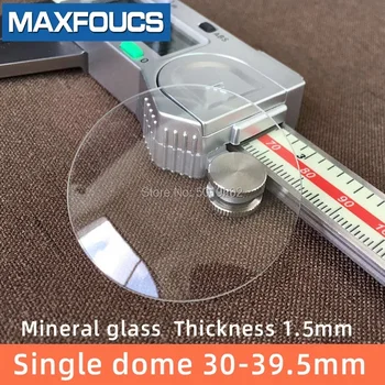 Vaadata klaas Mineraal klaasi Ühe dome Paks 1,5 mm läbimõõt 30 mm 39,5 mm Läbipaistev kristall 1Pieces