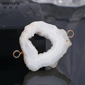 ShinyGem 5TK Juhuslik 18-25mm Looduslik Kristall Druzy Pistikud Võlusid Geode Kivi Ripats DIY Ehted Tegemise Kõrvarõngas Kaelakee