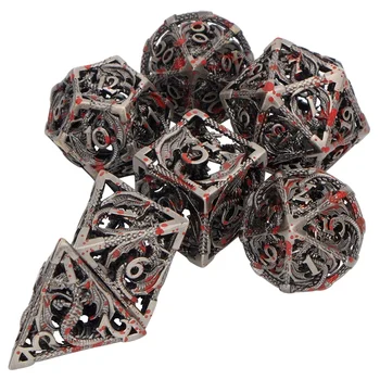Dice Komplekt Õõnes Metallist Polyhedral Täringut Jaoks MTG Pathfinder lauamänge Rolli Mängib D-Ja D-Dice,D20 D10 D12 D8 / D6 D4
