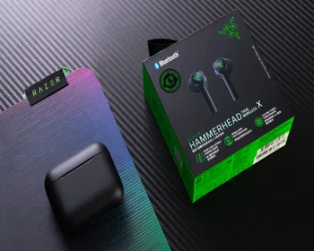 Razer Hammerhead Tõsi X Wireless Gaming Earbuds Madal Latentsus Bluetooth 5.2 TWS must smart touch sport kõrvaklappide earbuds