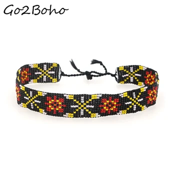 Go2boho Native Choker Kaelakee Aafrika Muster Ehted Boho Etnilise Ameerika Kaelakee Daamid Käsitöö Loom Punutud Ehted