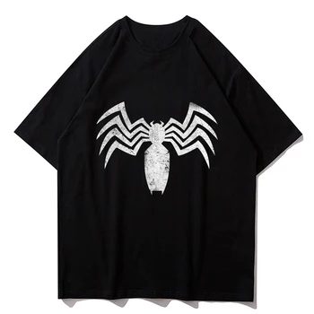 Marvel Spider Venom Trükitud T-särgid, Meeste Puuvill 100% Särk, Lühikesed Varrukad Fitness T-Särk Mees Tops Cartoon Graafika, T-Särgid 2021