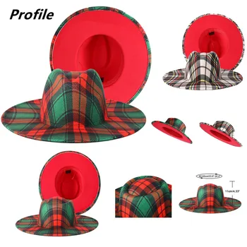 Ruuduline kaks värvi fedora müts 2021 uus jazz talve müts, Ruuduline kaks värvi liiga fedora müts kaks värvi talvine müts кепка мужская