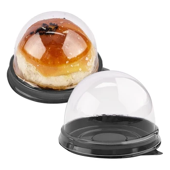 LBER 50 Pack Mini Cupcake Konteinerid läbipaistvast Plastikust Kook Kasti Dome Kaaned Muffin Mooncake Magustoit Juustu Saia