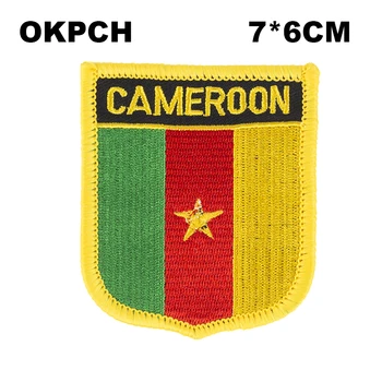 Kamerun Lipu Kilbi Kuju Raud Tikandid Laigud, Nägin Ülekande Plaastrid Õmblemine Taotluste Riided Back Pack Kork