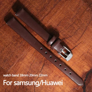 Õhuke Pehme Nahk Kella Rihm Samsung Galaxy Vaata 3 41mm 45mm Aktiivne 2 44mm 40mm jaoks Huawei Vaadata GT 2e 46 mm 42mm Käepael