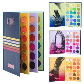 72 Värvi Lauvärv Paleti Klaasitud Kolme-kihi-Raamat, Stiili, Make Up Kosmeetika Esile Matt pärlmutterläiget tekitavad Eye Shadow Makeup Palett
