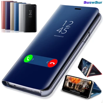 Smart Mirror Flip Phone Case for Samsung Galaxy S20 S10 S9 S8 Pluss A3 A5 A7 J3 J5 J7 2017 A6 A7 A8 2018 Lisa 20 10 9 Ultra Kate