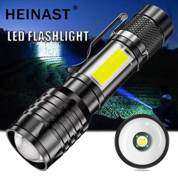 Mini Laetav LED Taskulamp Väike Kaasaskantav pikamaa Tõrvik Pen Clip Tugev Valgus Väljas Leibkonna Telkimine Jahindus Laterna