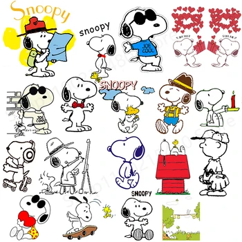 Cartoon Snoopy DIY Raud Plaastrid Riided Kleebised Meeste Lapsed Tshirt Riideid Õmmeldes Decor Applique Kohandatud Kingitus Decor