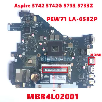 MBR4L02001 MB.R4L02.001 Jaoks Acer ASPIRE 5742 5742G 5733 5733Z Sülearvuti Emaplaadi PEW71 LA-6582P HDMI DDR3 HM55 Täielikult Testitud