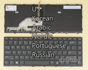 USA venemaa-korea, araabia Põhjamaade SD-FI portugali Klaviatuur HP Probook 430 G5 440 G5 445 G5, ZHAN 66 Pro G1 SN6165BL Backlit