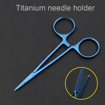 Tera titaani sulam nõel omanik topelt silmalaugude nõel omanik kinnistamise kirurgiline nõel u lõikamine kulmu õmblusmaterjalid clip