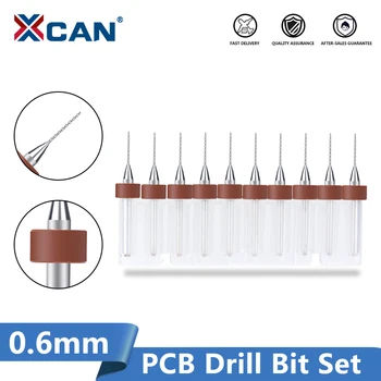 XCAN 0.6 mm Impordi Karbiid PCB Drill Bits Puurimine PCB Prindi trükkplaadi Mini Puurimise Tööriist Bit