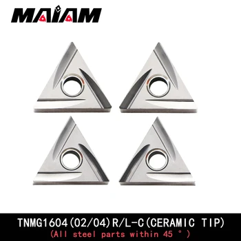 TNMG1604 TNMG160402 TNMG160404 vasakule paigalda õige sisesta kolmnurga sooni Keraamiline semifinishing roostevaba teras, alumiinium