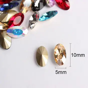 Pikad alt 5*10mm ellips DIY telefoni kest,Küünte,Kott,Riided 3D Teemant Kivi Teenetemärgi Glitter Maniküüri-Tarvikud