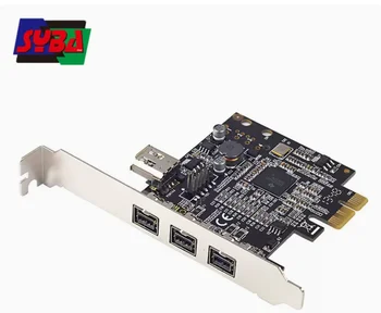 PCIE Combo 3x 1394b Firewire Pordid PCI-Express Controller Card, 1394 kaart TI Chipset 1 port sise-1394B 9pin