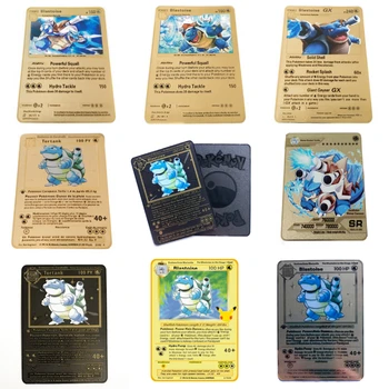 Pokemon Metallist Kaardi Blastoise inglise/prantsuse V GX must Roostevabast Terasest Kaardi Mäng Battle Kogumise Kaart Lapsed Mänguasjad Kingitus