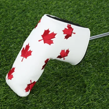 1 Tk PU Golf Kanada Lipu Punane vahtraleht Kuulitõukaja Kate Headcover Kaitse Kott Golf Kuulitõukaja Pea Katted Golf Tera Klubi Juht
