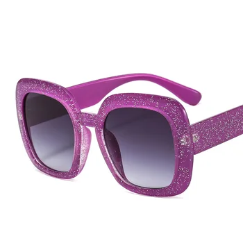 Glitter Square Naiste Päikeseprillid Anti-Sinine Klaasi Raam, Selge Objektiiv Prillid Suur Tooni UV400 Naine Oculos Gafas De Sol