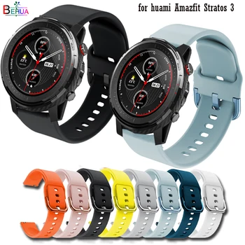 Käevõru Tarvikud Watch Band 22MM Jaoks huami Amazfit Stratos 3 smartwatch Asendamine Vaadata rihma Garmin Vivoactive 4