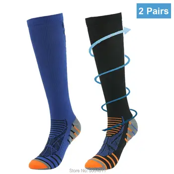 RANDY PÄIKE Kompressiooni Sokid 10-20mmHg Põlve Kõrge Ödeem Veenilaiendid on Raseduse Reisi Sportlane Töötab Sport Parempidises 2 Paari