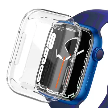 Pehmest silikoonist kaitsev kest Apple vaata sarja 7 45mm 41mm kaitse watch Puhul iwatch 6 5 4 3 2 44mm 42mm 40mm 38mm