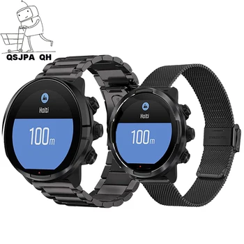 24mm roostevabast terasest Rihm Watchband jaoks Suunto 9 D5 D5I Suunto Spartan Sport Randme HR Baro (kõrgusmõõdik / baromeeter Traverse Smart watch Watchband