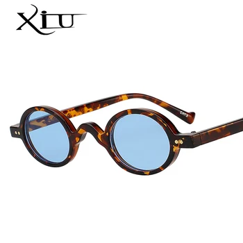XIU Väike Ring Vintage Päikeseprillid Naistele Brändi Disaini Mood Lenon Prillid Meestele Oculos UV400