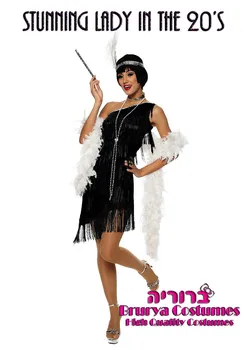 Must Uimastamise Lady Flapper 20s Kostüüm Kostüüm Naiste 1920 Suur Gatsby Täiskasvanute Kostüüm Ilma Sulg cabo