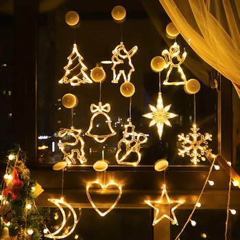 Jõulud Kaunistused Ripuvad LED Tuled dekoratsiooni Lumehelves Jobu Lamp Kodus Xmas Navidad 2023 Uus Aasta Magamistuba Decor