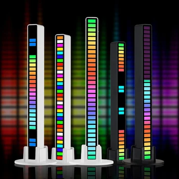 RGB LED Riba Kerge Muusika Heli Kontroll Pikap Rütmis Ümbritseva Atmosfääri Laterna Baar Värviline Lamp Pool Auto Laua Kaunistamiseks