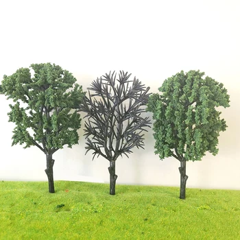 10tk Mudel Puud, Maastik Mudel Kunstlik Plastist Pagasiruumi Green Tree Tegemise Komplekt Mudel Sõjalise Liiva Tabel Maastiku Rongi Paigutus