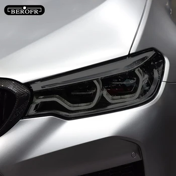 BMW 5 Seeria G30 M5 F90 2017-2020 Auto Esitulede Tint Must kaitsekile Taillight Läbipaistev TPU Kleebis Tarvikud 2P