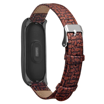 Lady Nahast Kella Rihm Kootud Mustri Xiaomi Mi Band 5 / 5 NFC Asendamine Wristbands Reguleeritav Sport Smart Watch Rihm