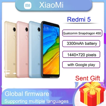 Xiaomi Redmi 5 nutitelefon Snapdragon 450 Android Mobiiltelefoni 720 x 1440 5.7 inchesHot Müük
