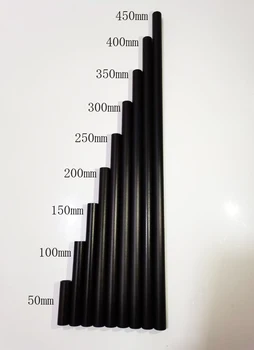 Uue disaini osa Must Alumiinium 15mm Rod - 5cm 10cm 15cm 20cm 25cm 30cm 35cm 40cm 45cm 50cm fr 15mm Rod Raudtee Toetamise Süsteemi