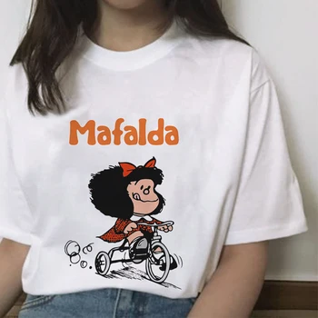 2020. aastaks Uusi Naiste T-särgid Harajuku Naine Tshirts Goth Vintage Esteetiline Top Naine Mafalda Trükitud T-Särk Mood Vabaaja Tops