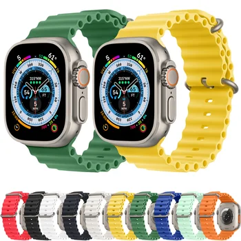 Ookeani Silikoonist Rihm Apple Watch Band 49 45 41 mm Käevõru iWatch 5 6 7 SE Ultra 8-Seeria Smart Watch Käepaela Tarvikud