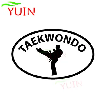 Loominguline Mood Isiksuse Taekwondo Auto Kleebis PVC Keha Kaitseraua Teenetemärgi Kvaliteetne Veekindel ja Anti-ultraviolett-Decal