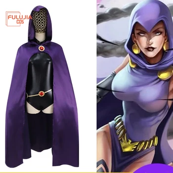 Anime Päritolu Raven Teen Titans Super kangelane cosplay kostüüm